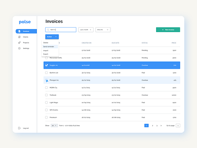 Invoice Listing | Accounting