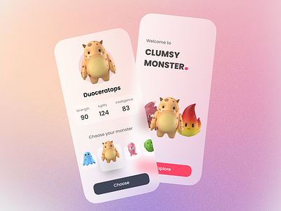 Clumsy Monster. - Game Concept | Mobile App