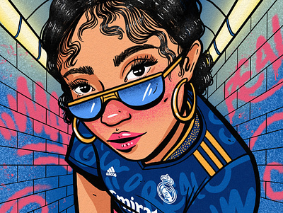 Adidas Real Madrid design digital illustration draw drawing fashionillustration illustration procreate procreateapp