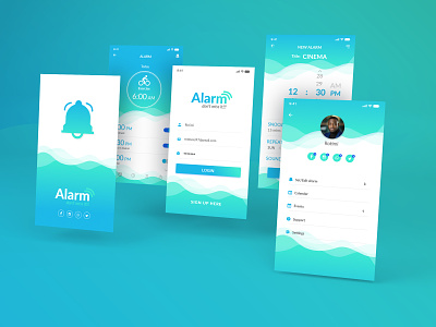 Alarm Monitoring App UI Design adobe xd app design ui uidesign uidesigner ux