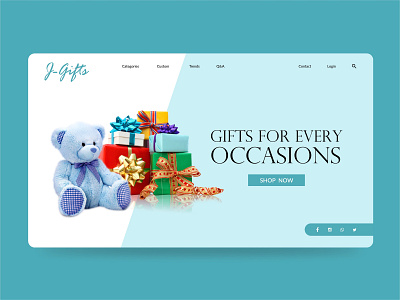 Gift Store Landing Page adobe xd business design hire me landing landing design landing page landing page design landingpage store ui uidesign uidesigner ux web website