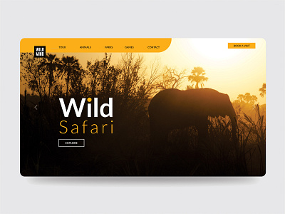 Wildlife landingpage design