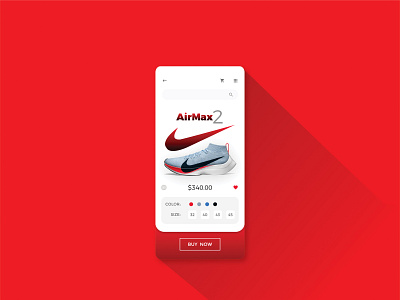 Product Page for Nike AirMax adobe xd business design hire me landing nike nike air max ui ui inspiration uidesign uidesigner ux web website