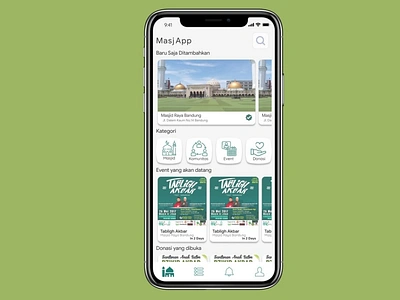 MasjApp app logo masjid mosque pray ui ux