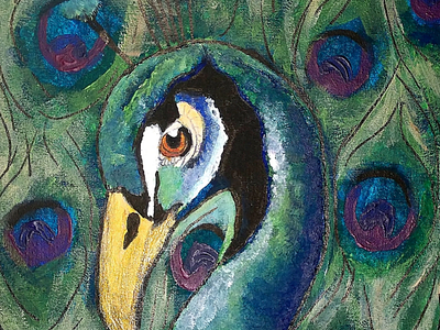 Peacock painting