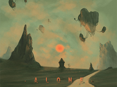 Alone cover design digital painting drawing illustration digitalart design cover art