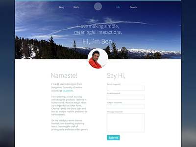 My Website: About Me about contact design form minimal portfolio responsive showcase tahoe web website
