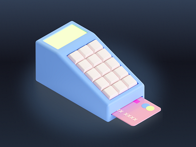 Card Reader Icon - Shopicons 3D