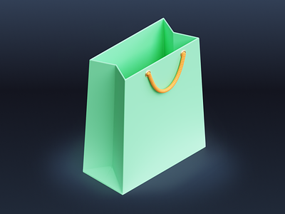 Shopping Bag Icon - Shopicons 3D