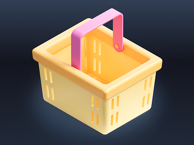 Shopping Cart Icon - Shopicons 3D 3d cart ecommerce icons pastel shopping