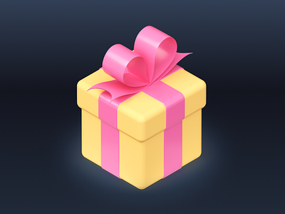 Gift Icon - Shopicons 3D