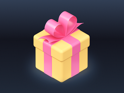 Gift Icon - Shopicons 3D