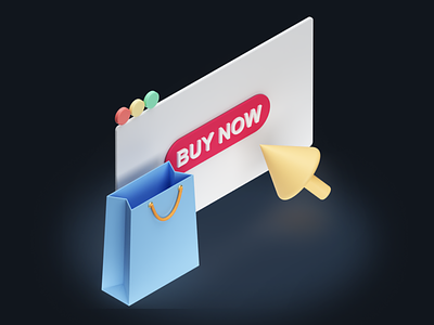 Web Shopping Icon - Shopicons 3D