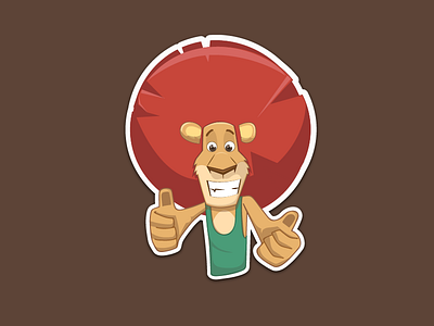 Afro Tau afro cheers happy lion sticker tau thumbs up