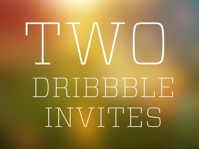 Two Dribbble Invites