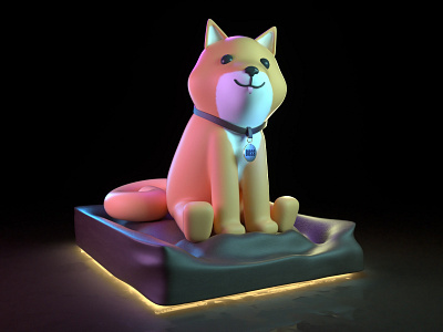 Shiba 3d 3d art 3d character 3d dog 3d illustration 3d modeling c4d character cinema 4d dog octane shiba