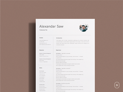 Minimal & Clean Resume Template ai clean clean template cover letter creative cv resume cv template design graphic design illustrator minimal minimal resume minimal template modern template professional resume resume resume design resume template template design typography