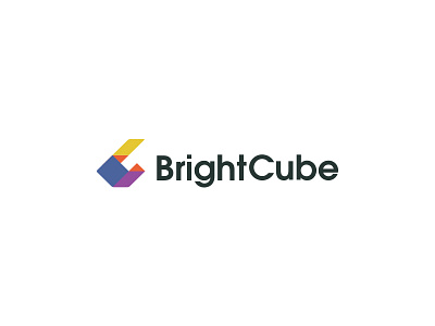 Bright Cube Logo education flat logo logo multi color
