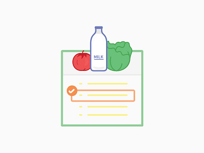 Grocery List Icon ecommerce flat grocery icon list mobile apps