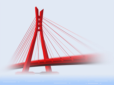 lekki bridge banner bridge design draw flat design illustration lagos