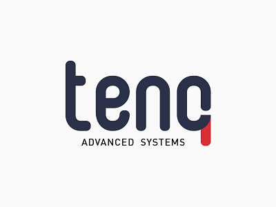Tenq Advance Systems. branding flat idea logo
