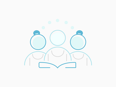 Group Study Icon blue flat group icon shade sport study web