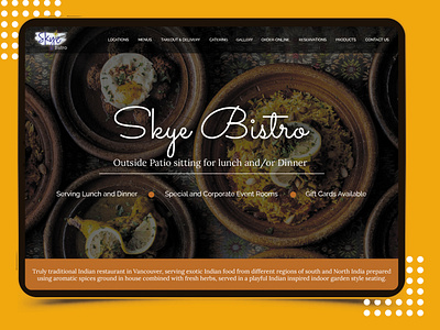 Restaurant website UI app behance branding design dribbble food food app icon typography ui ux web