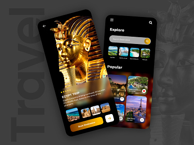 Travel App UI Design app app design behance dribbble egypt tourism travel travel app travelling ui design ui twist ui ux webdesign website