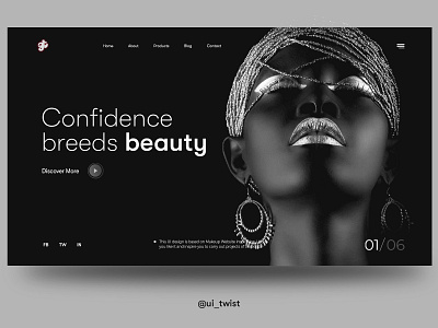 Makeup Homepage UI Design behance branding creative design dribbble makeup studio template ui ui design ui inspiration uiux website