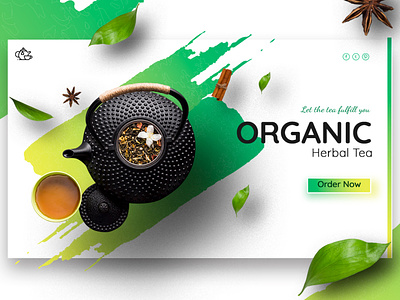 Herbal Tea WEB UI green tea healthy health herbal herbal tea tea ui design uiuiux web design website website design