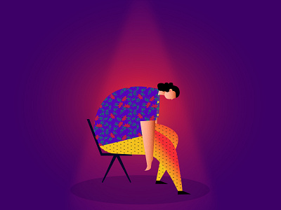 Illustration (Depression) animation art characterdesign depression dribbble graphic design illustration illustrationartist illustrator vector