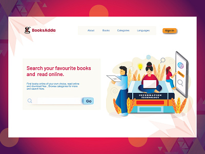 Web Page Layout Design bookstore design illustration illustration design illustrator onlinebook webdesign webpagedesign webpagelayout