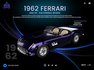 Home Page layout design logo ui uidesign vintage vintage car