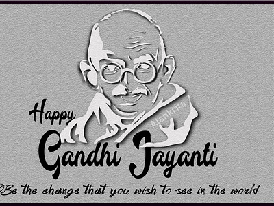 Gandhi Jayanti 2 october gandhi jayanti gandhijayanti graphic design illustration paper effect