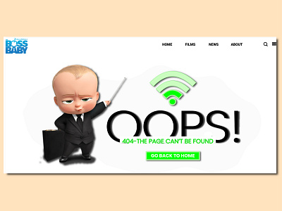 404 - Error Page UI Design 404 404 error 404 error page 404 page baby bossbaby design illustration illustrator ui ui ux ui designs uidesign