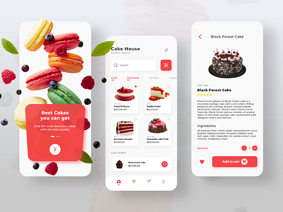 Cake Mobile UI adobexd app branding cakes design dribbble art uiux photoshop food illustration logo mobile app pastery ui uidesign user experience design ux