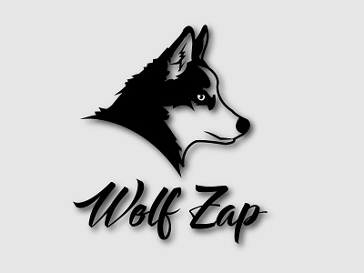 Wolf Zap animal logo branding design flat illustration logo logodesign minimal vector wolf logo