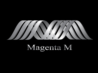 Magenta M black branding business logo design illustration logo design