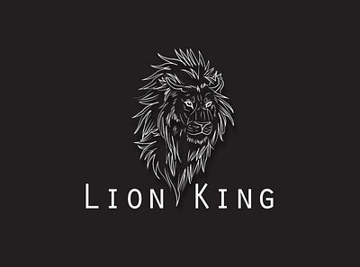 Lion King Logo animal logo black design illustration lion logo logodesign logotype vector