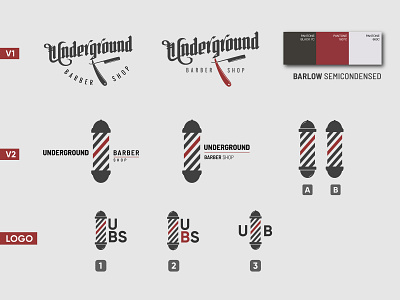 Underground Barbershop Logo Concept barbershop branding identity design