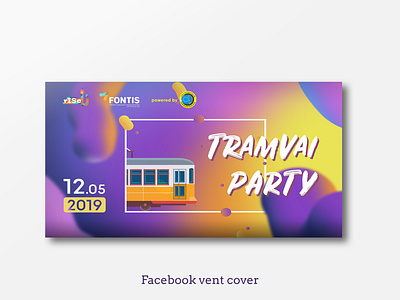 Tramvai Party event cover for rISeUp! cover design event illustration