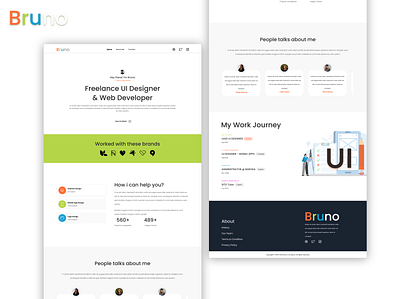 Bruno branding graphic design ui ux xd