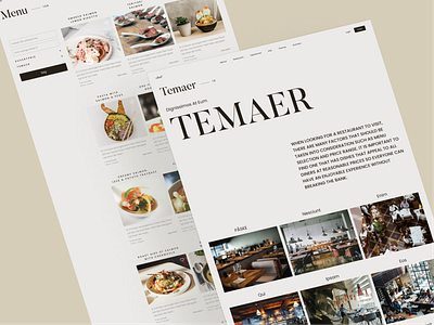 A website for finding a restaurant or chef chef design food menu restaurant ui uiux web website