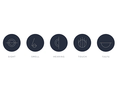 Five Senses Icons graphic design icon set icons icons design senses vectors