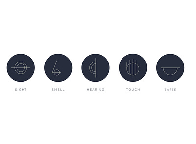 Five Senses Icons graphic design icon set icons icons design senses vectors