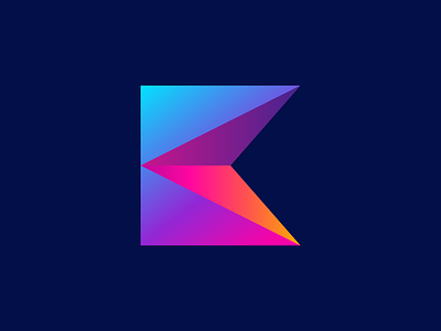 K Letter Logo Monogram | Brand Identity Concept app icon brand brand identity branding corporate gradient icon k k letter lettering logo logo design minimalist monogram