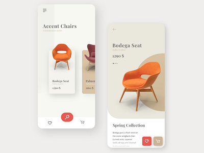 Collection / Product Page - Ecommerce Store app design ecommerce flat minimal shopping typography ui ux