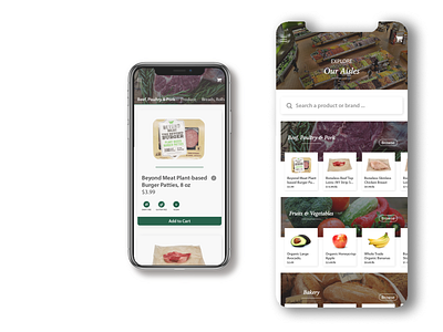 Mobile Grocery Store | Whole Foods Inspired adobe illustrator app branding design groceries grocery grocery app illustrator ui ux