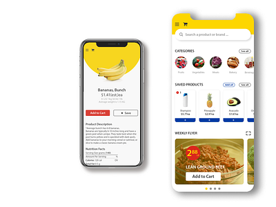 Mobile Grocery App | NoFrills Inspired adobe illustrator app branding design grocery app illustrator nofrills ui ux vector