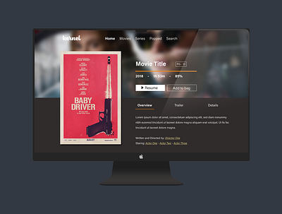 Kernel | Movie Streaming Service adobe illustrator baby branding design designer desktop driver mockup movies service streaming ui ux